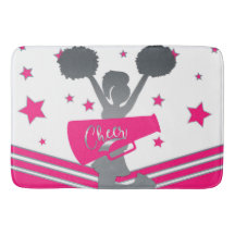 Heet Roze Wit Zilveren Sterren Cheer Cheerleading