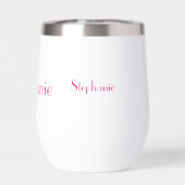 Heet Roze Witte Aangepaste Naam Cadeau Feest Favor (Achterkant)
