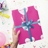 Heet roze witte harten Valentijnsdag Cadeaupapier