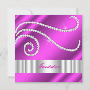 Heet Roze Witte Juwelen diamanten Zilver Verjaarda Kaart