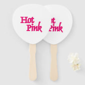 Heet roze witte peddel handventilatoren handwaaier (Voorkant en achterkant)