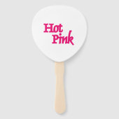 Heet roze witte peddel handventilatoren handwaaier (Achterkant)