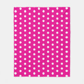 HEET ROZE WITTE STIP CUSTOM GESTYLEERD EENVOUDIG FLEECE DEKEN (Voorkant)