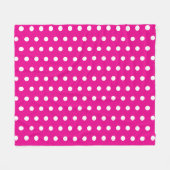 HEET ROZE WITTE STIP CUSTOM GESTYLEERD EENVOUDIG FLEECE DEKEN (Voorkant (Horizontaal))