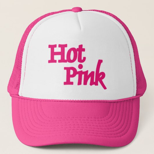 Heet Roze woord roze trucker hoed Trucker Pet (Voorkant)