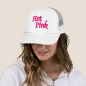 Heet Roze woord witte trucker hoed Pet (In situ)