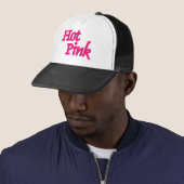 Heet Roze woord zwarte trucker hoed Pet (In situ)