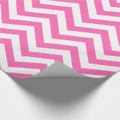 Heet Roze XL Chevron ZigZag Patroon Cadeaupapier (Hoek)