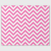 Heet Roze XL Chevron ZigZag Patroon Cadeaupapier (Vlak)