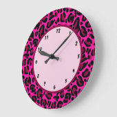 Heet Roze y2k Luipaardprint Grote Klok (Hoek)