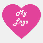 Heet roze zakelijk logo hart hart sticker (Voorkant)