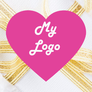 Heet roze zakelijk logo hart sticker
