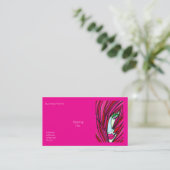 Heet Roze Zakelijke Kaarten Visitekaartje (Staand voorkant)