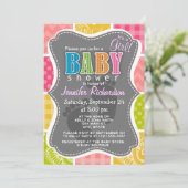 Heet Roze, Zalm, Geel en Groen Schattige Geruit Kaart (Staand voorkant)