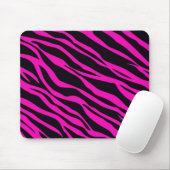 Heet Roze Zebra Gestreept Muismat (Met muis)