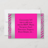 Heet Roze Zebra RSVP (Voorkant)