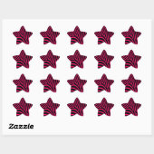 Heet roze zebra strepen ster sticker (Vel)