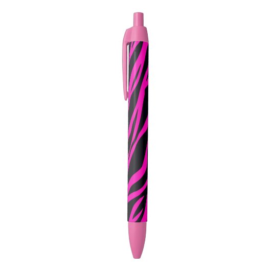 Heet Roze Zebra Strepen Zwarte Inkt Pen (Top (Verticaal))