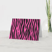 Heet roze zebra verjaardag kaart (Achterkant)