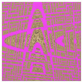 Heet Roze Zigzag Leopard Print Patroon Fabric Stof (Close Up)