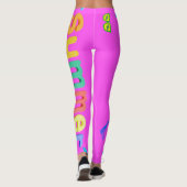 Heet roze zomer plezier leggings (Achterkant)