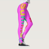 Heet roze zomer plezier leggings (Rechts)