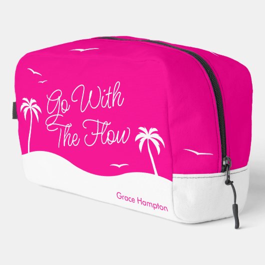 Heet Roze Zomer Strand Palm Periode Toilettasje (Rechterhoek)