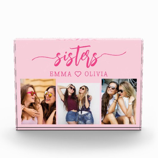 Heet roze zusters 3 foto collage Keepsake Gift (Voorkant)