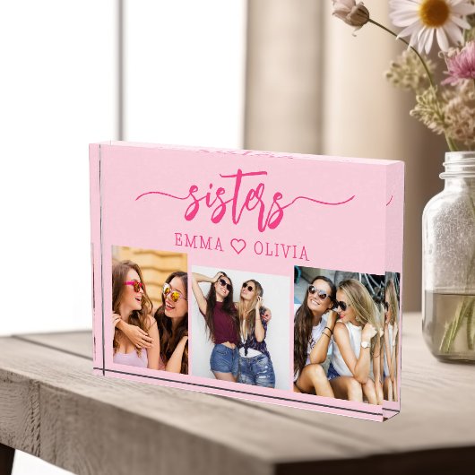 Heet roze zusters 3 foto collage Keepsake Gift