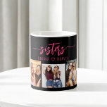 Heet roze zusters 3 foto collage Keepsake Gift Koffiemok<br><div class="desc">Vier zusterschap met de Hot Pink Sisters 3 Fotocollage Keepsake Cadeau Coffee Mok. Deze levendige mok is voorzien van een prachtige collage van drie gekoesterde foto's, het vastleggen van speciale momenten gedeeld met je zussen. Het hete roze ontwerp voegt een leuke en stijlvolle touch toe, waardoor het een opvallend stuk...</div>