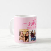 Heet roze zusters 3 foto collage Keepsake Gift Koffiemok (Voorkant links)