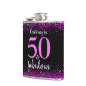 Heet roze zwart 50 en fabulous aangepaste naam mod heupfles (Links)