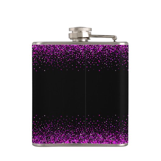 Heet roze zwart 50 en fabulous aangepaste naam mod heupfles (Achterkant)