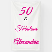 Heet roze zwart 50 & Fabulous 50e verjaardag 