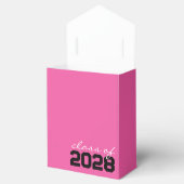 Heet Roze & Zwart Afstuderen Favor Boxes Bedankdoosjes (Geopend)