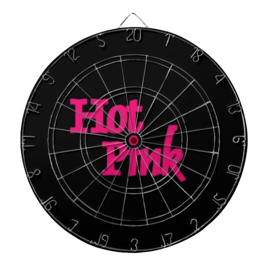 Heet Roze zwart dartboard Dartbord (Voorkant)