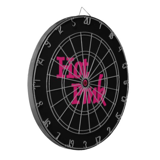 Heet Roze zwart dartboard Dartbord (Voorkant Links)