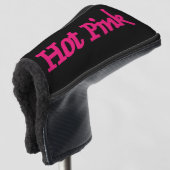 Heet Roze Zwart golfclub putter hoofd cover (3/4 voorkant)