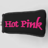 Heet Roze Zwart golfclub putter hoofd cover (Voorkant)