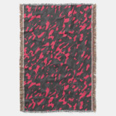 Heet roze Zwart Paars Camo Abstract Deken (Voorkant Verticaal)