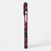 Heet roze Zwart Paars Camo Abstract iPhone Hoesje (Linkerkant)