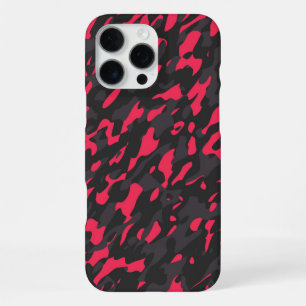 Heet roze Zwart Paars Camo Abstract iPhone 16 Pro Max Hoesje