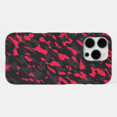 Heet roze Zwart Paars Camo Abstract iPhone Hoesje (Achterkant horizontaal)