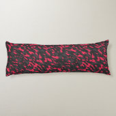 Heet roze Zwart Paars Camo Abstract Lichaamskussen (Achterkant)