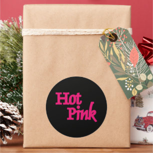 Heet Roze zwart rond grote stickers