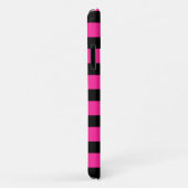 Heet Roze & Zwarte Mode Streep Strepen Feest Case-Mate iPhone Case (Achterkant/rechts)