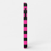 Heet Roze & Zwarte Mode Streep Strepen Feest Case-Mate iPhone Case (Achterkant/links)