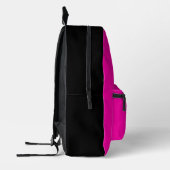 Heet roze zwarte monogram bedrukte rugzak (Links)