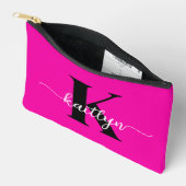 Heet Roze Zwarte Monogram Etui (Open)