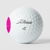 Heet Roze Zwarte Monogram Golfballen (Logo)